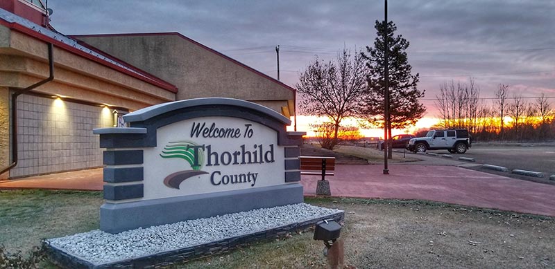 Thorhild County sign